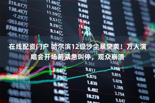 在线配资门户 哈尔滨12级沙尘暴突袭！万人演唱会开场前紧急叫停，观众崩溃
